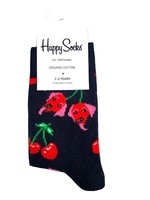 Happy Socks Bunte Lustige Kinder Socken Kirschen / Hund 2-3 Jahre Gr. 24-26 Neu