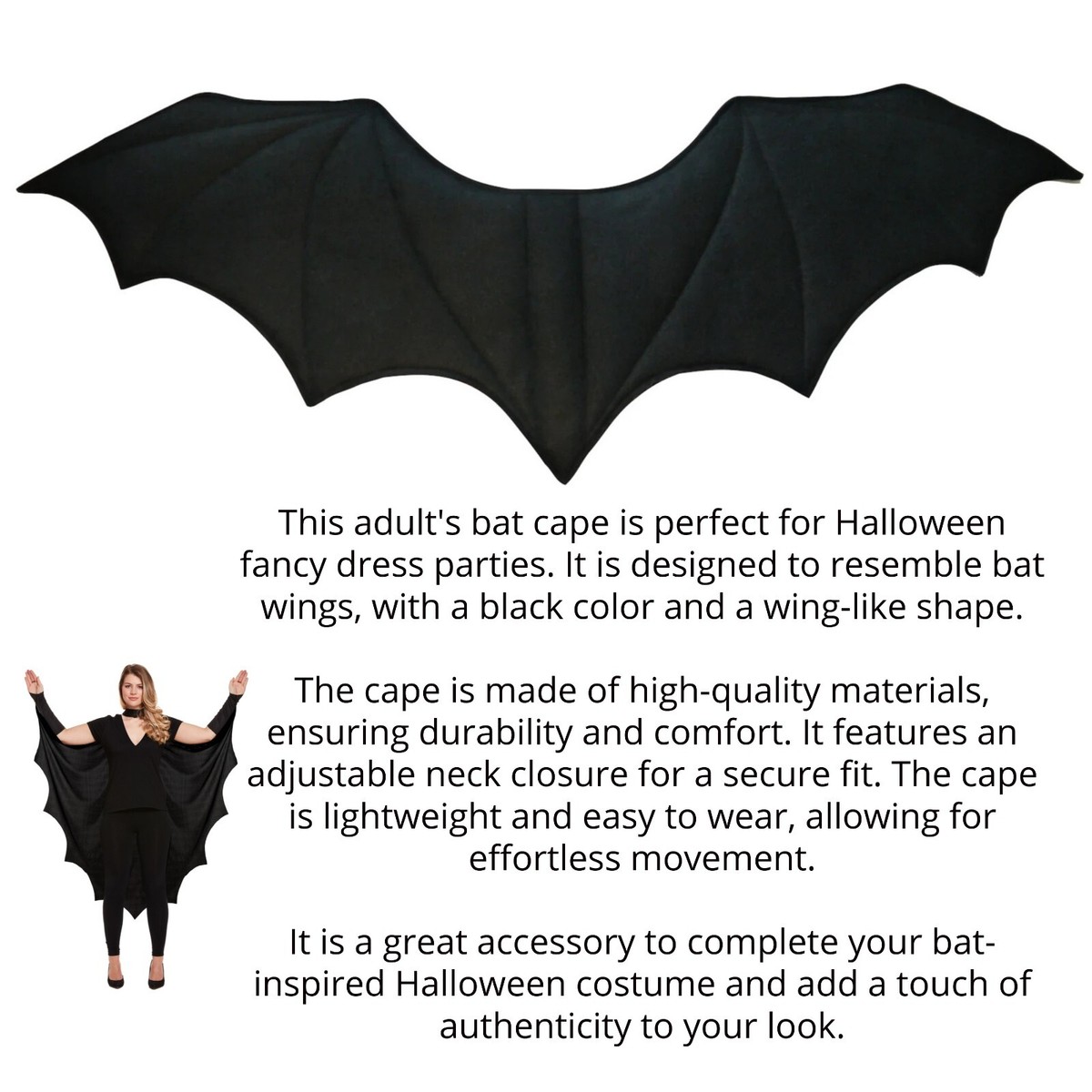 IKALI Kids Girls Vampire Bat Costume - Gothic Halloween Outfit With Wings & Accessories (Ages 3-12) - View #5