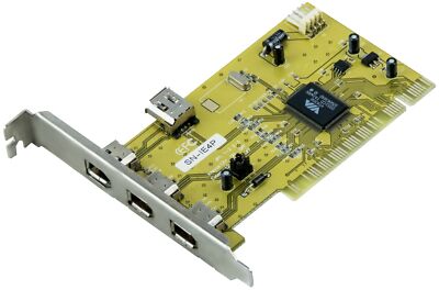 Sansun SN-IE4P 3+1 Port Firewire IEEE1394 PCI PC Expansion Interface Card