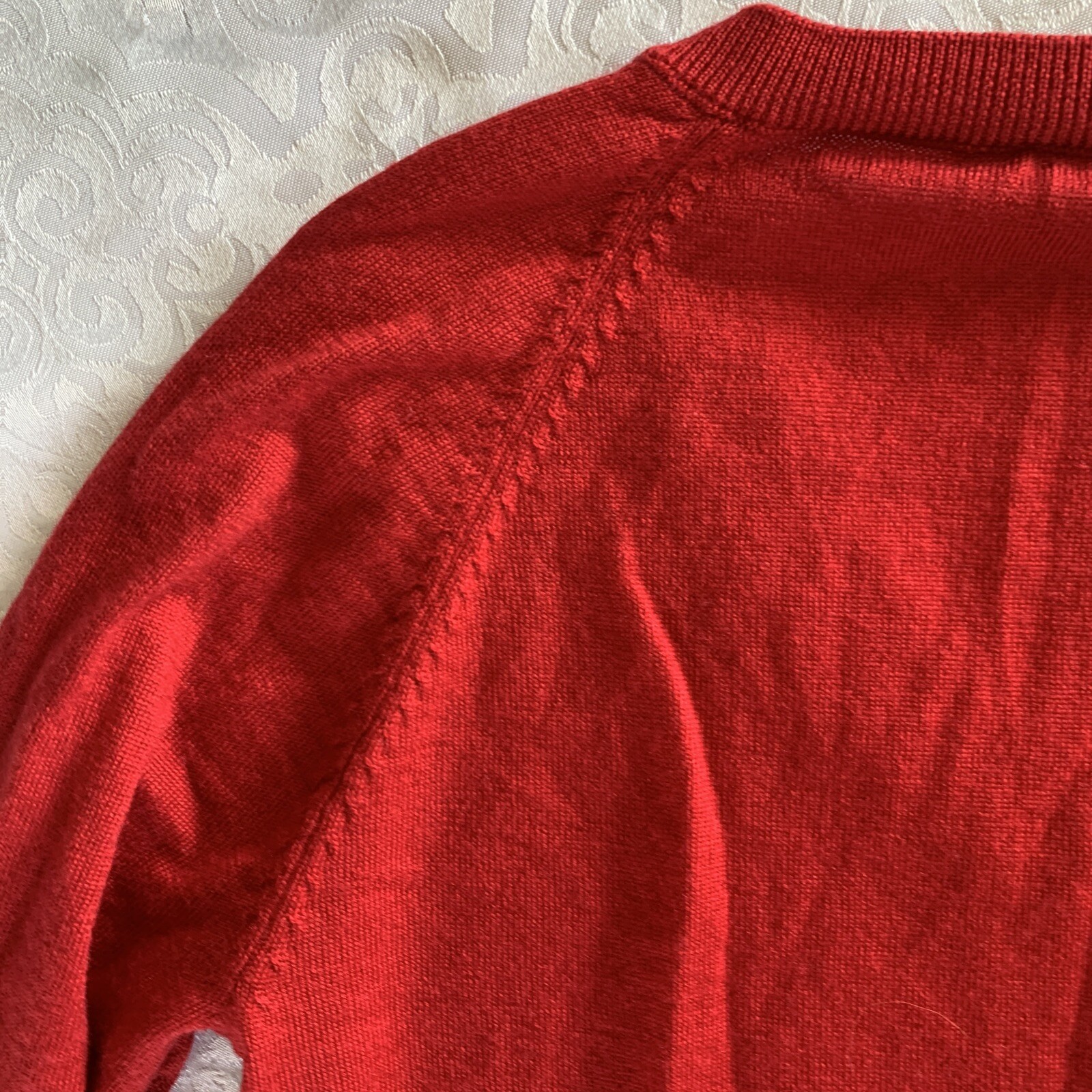 Women’s Small Pendleton Pullover V Neck Red Sweat… - image 13