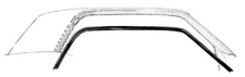 67-68 Mustang Coupe Roof Side Rail Weatherstrip-New