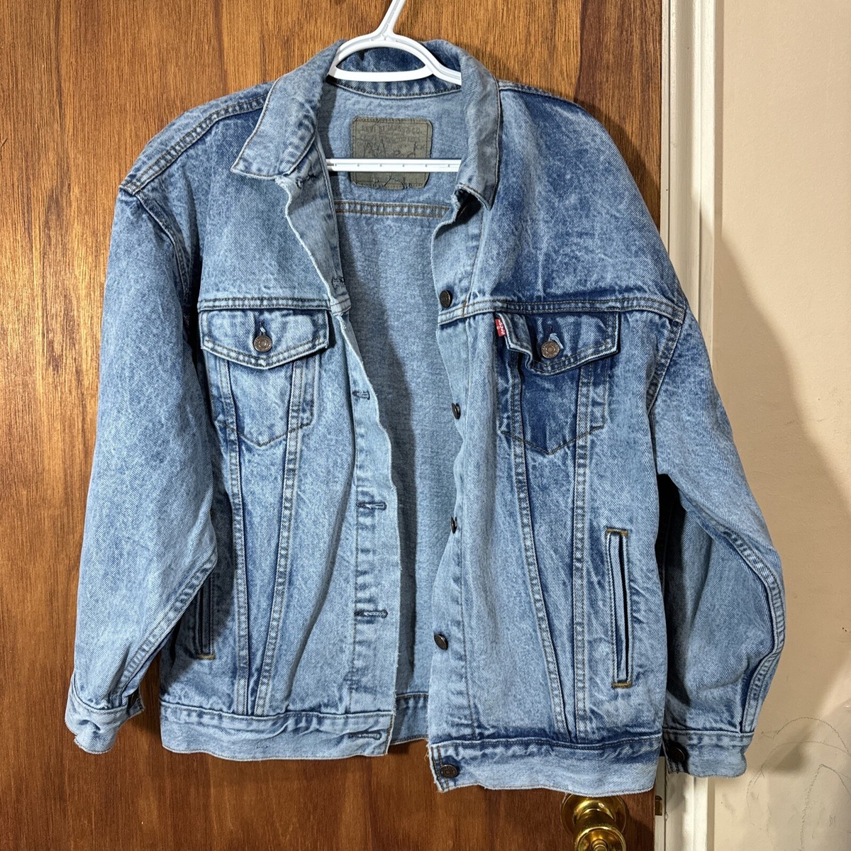 Vintage 70s Levis Type 3 Denim Trucker Jacket Mens Size 40 70505