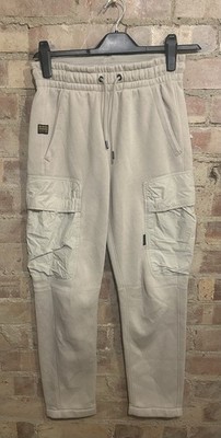 G Star Raw Boyfriend 3D Pocket Sweat Pants Joggers Cargos Women s Cream Size S