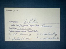 1952 BROWNS: JW Porter, SIGNED Vintage 3x5  (VC) - Died 2020