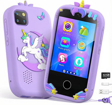 Kids Smart Phone for Girls, Toddler Phone Toy with Dual Camera, 2.8" Touchscreen