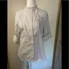 Talbots  petites SP striped button-down