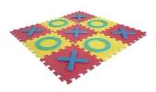 Giant Classic Tic Tac Toe Game Oversized Interlocking Colorful EVA Foam Squares