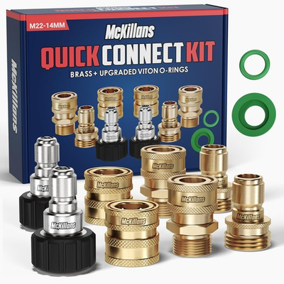 #ad Pressure Washer Quick Connect Kit M22 14mm to 3 8 Male Female for Power Washer $83.44