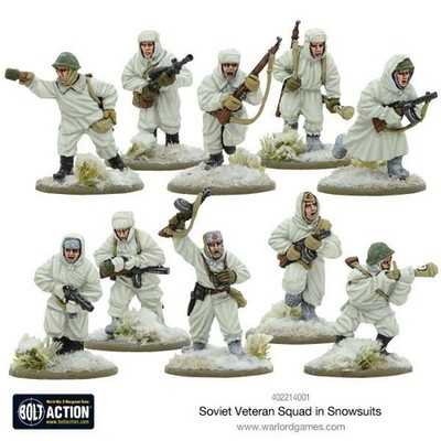 Soviet Veteran Squad in Snowsuits Bolt Action Brand New Warlord Games