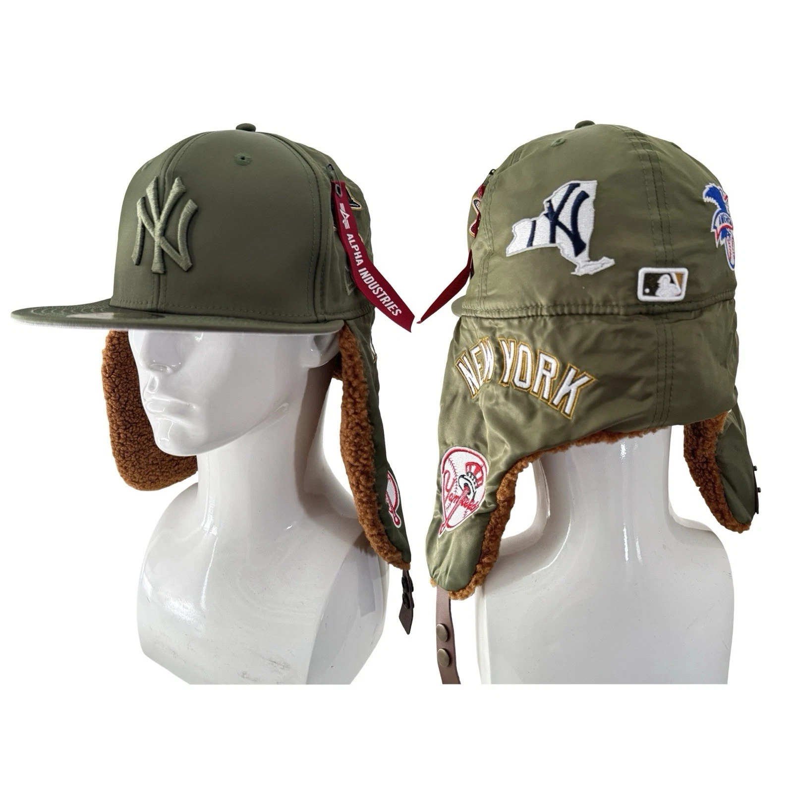 New Era 59 Fifty Alpha Industries X New York Yankees Dog Ear Hat - 7 5/8 - BNWT