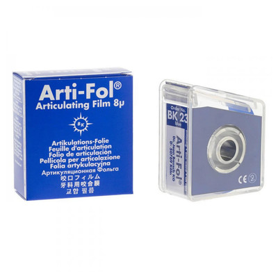 Arti-Fol Metallic Blue One-Sided Shimstock-Film, 12 microns, 22 mm x 20 m Roll 