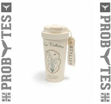 550ml Ceramic Insulated Coffee Cup water / Tea Infuser & Straw Travel Mug/Cup