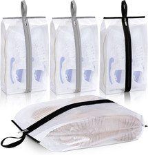 Waterproof Shoe Bags for Travel 4 Pack XX-Large Shoe Storage Bag Clear Sneaker P