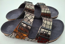 Birkenstock black Gator Gleam, black footbed Arizona - UK 4.5, EUR 37 Narrow