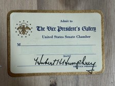 The Vice Presidents Gallery Card Signed By Hubert H Humphrey