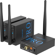 1Mii 3-in-1 2.4Ghz Wireless Audio Transmitter Receiver for 2 Subwoofer/Active