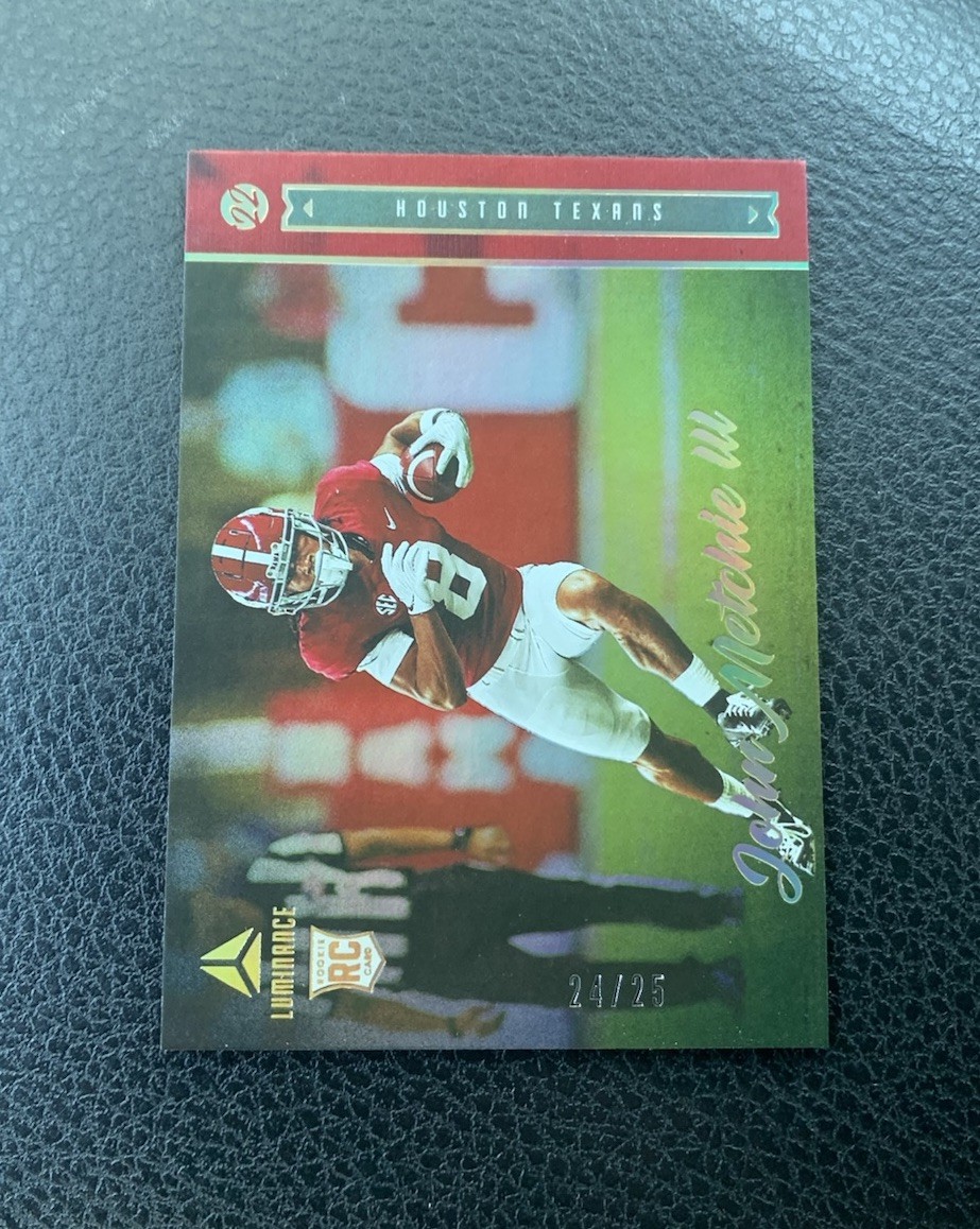 2022 LUMINANCE RED /25 ROOKIE JOHN METCHIE III TEXANS #193