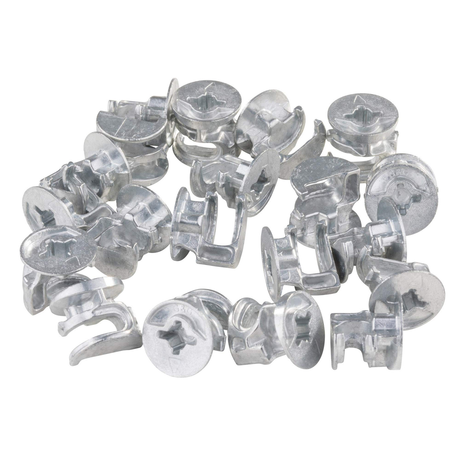 Giunto Eccentrico 15mm per Mobili Kit 50 Pcs | Viti Connessione 16mm