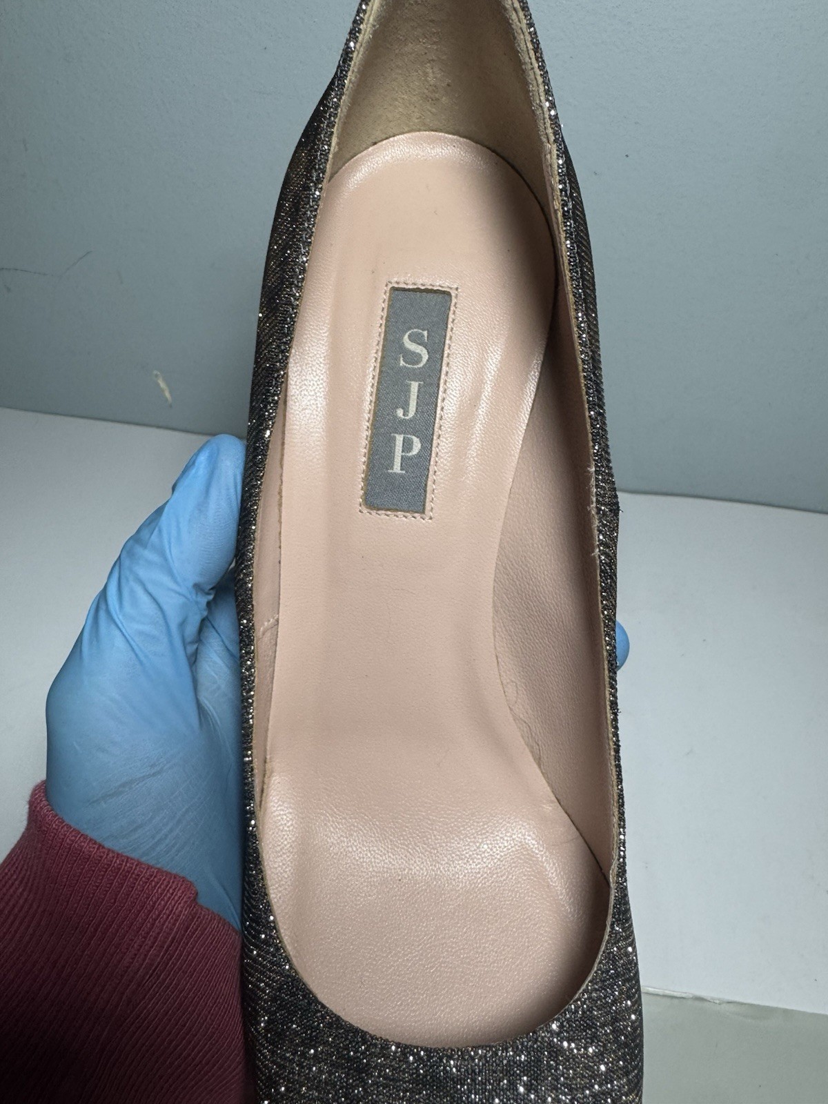 SJP Sarah Jessica Parker Fawn Brown Sparkling Animal Print Heels Size 39 | 8.5