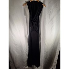 SHEIN Black Cowl Neck Mesh Insert Maxi Dress Size S
