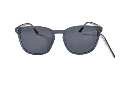 Foster Grant Fashion Sunglasses 23 556 GRY Gray Blue Rims & Lenses, Tortoise Arm