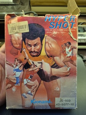 HYPER SHOT X MSX ( COMMODORE 64 ? ) ORIGINAL BOX KONAMI X TRACK & FIELD JOYPAD