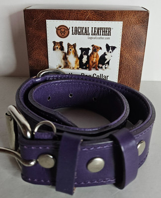 Logical Leather Dog Collar Large Purple 25SC-PP 25'' *NEW*
