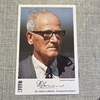 Rare Signed ECB Classic Cricket Card Harold Larwood England Card No.109