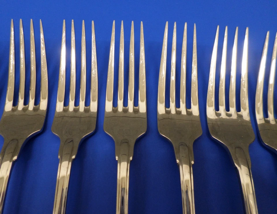 6 - HORQUILLAS DE CENA Retroneu HAVERHILL Brillante 18-8 Acero Inoxidable Corea 7 5/8" Foto 2 de 4