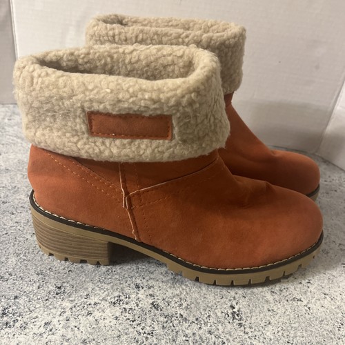 Stylewe Boots women 10.5 Fleece Chunky Ankle Snow Booties Shoes
