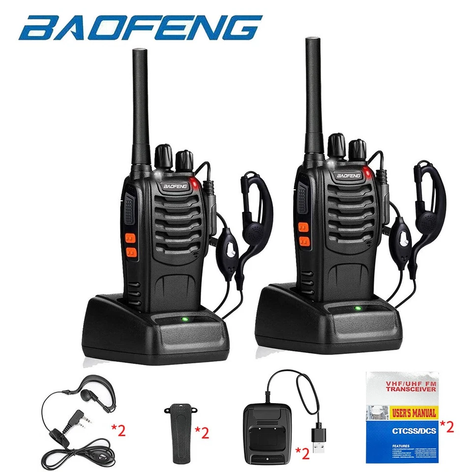 Baofeng BF-888S Walkie Talkie 400-470MHz Two-way Radio Long Range+Earphones Lot - Image 4 of 4