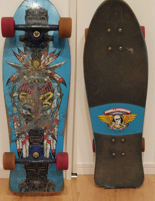 ★80s powell peralta steve saiz vintage 80s Powell Peralta Steve Saiz Complete Skateboard Vintage Original