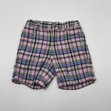 Janie and Jack Toddler Boys Plaid Linen Blend Adjustable Waist Shorts Sz 4