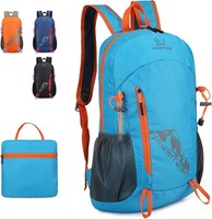 Wanderrucksack 20L Faltbar Wasserdicht Ultraleicht Outdoor Camping Picknick Blau