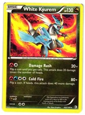 Pokemon TCG White Kyurem 102/149 Rare Regular Boundaries Crossed DMG