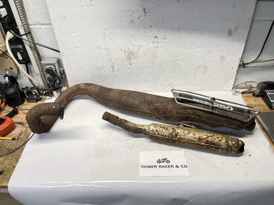 YAMAHA DT250 DT 250 74-76 PIPE EXHAUST SILENCER SPARK MUFLER BAFFLE KS-350 OEM