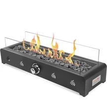 Onlyfire 28 in Rectangular Tabletop Fire Pit Table | Propane Gas Firepit with...