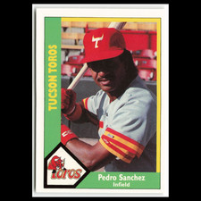 Pedro Sanchez #22 1990 CMC Pacific Leauge Tucson Toros Baseball Card MLB NM