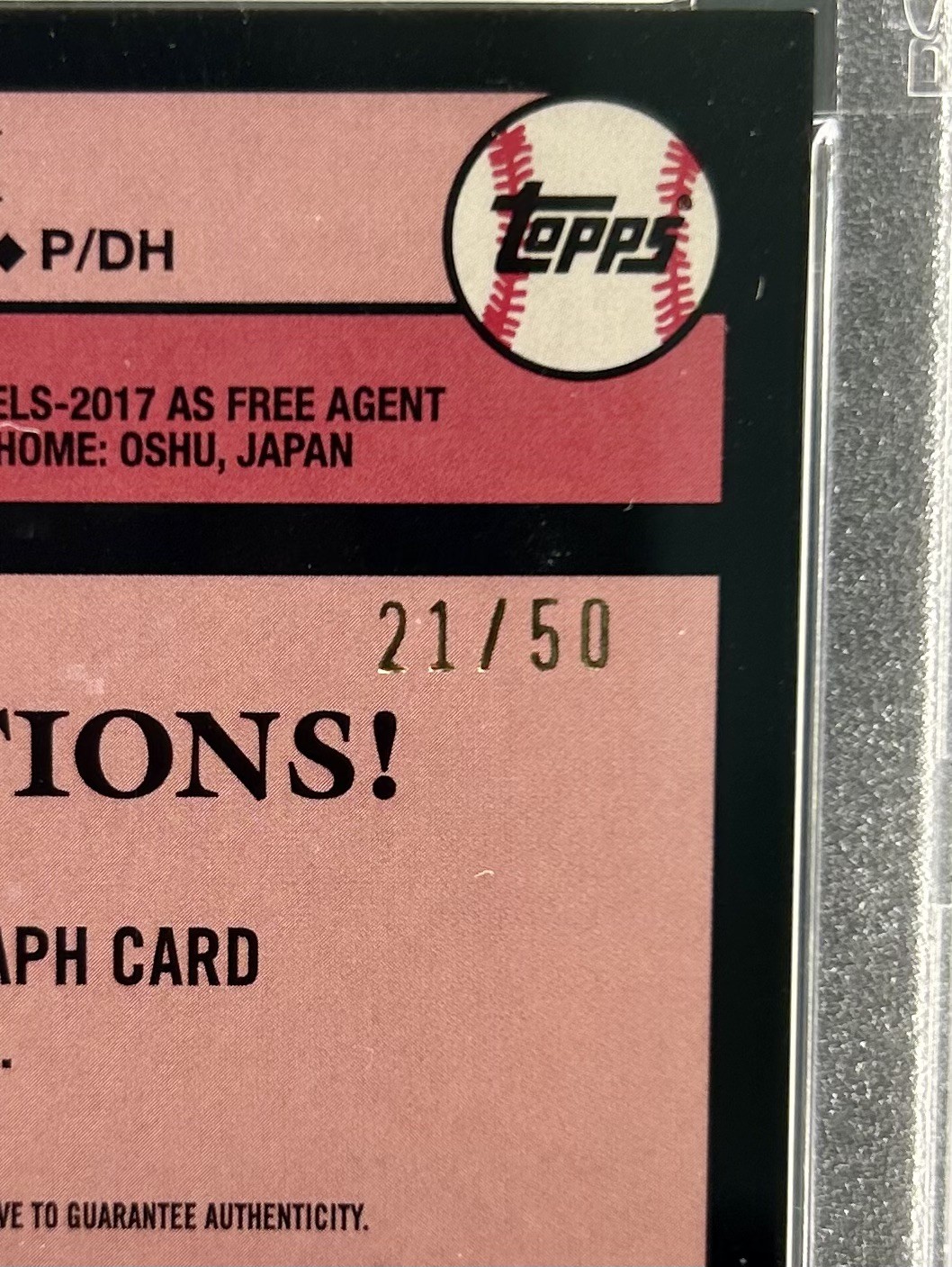 2024 TOPPS SHOHEI OHTANI 1989 GOLD AUTO /50 PSA 8 WITH /10 AUTO view 5