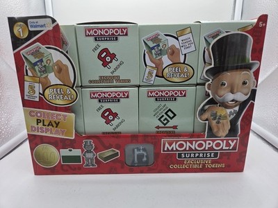 Monopoly Surprise Exclusive Collectible Tokens 16 Blind Boxes & Display
