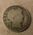 1896 P 50c Barber Liberty SILVER Half Dollar