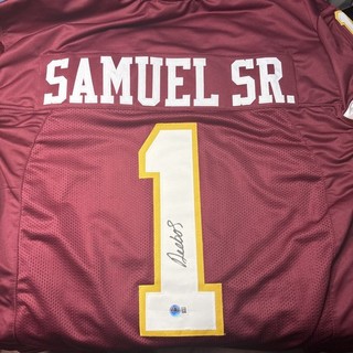 Deebo Samuel / Autographed Washington Commanders Custom Football Jersey / JSA