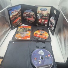PS2 4 Game Lot Ford Racing 2 Off Road Monster Jam World Poker Tour Tested