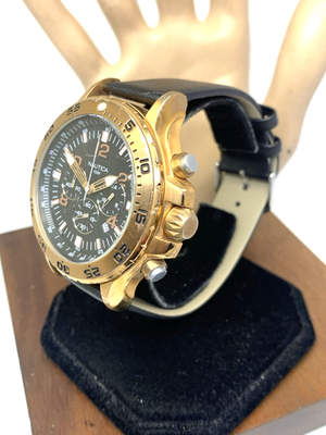 Nautica Men's Watch N18523 Quartz Black Dial Rose Gold Tone