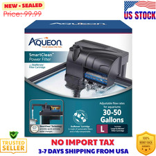 Aqueon SmartClean Power Filter with EcoRenew Filter Cartridge 30-50 Gallon