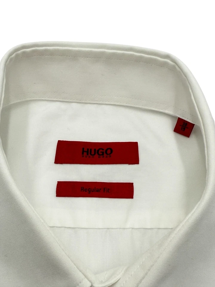 Hugo Boss Uomo C-Enzo Regular Fit Camicia Formale Taglia M - 38 - 15 - Immagine 4 di 4