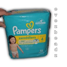 EvezBeadz BNS Baby Pampers Swaddlers Disposable LeakGuard Diapers Size 4