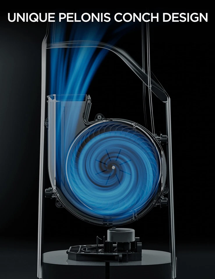 Ventilador de torre Bladeless com fluxo de ar poderoso de 26-33 pés, compatível com Alexa e Google... - Imagem 3 de 4