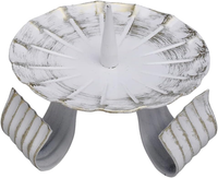 Kerzenleuchter Ø8Cm Eisen DreifußLeuchter Mit Dorn Altarleuchter Weiss/Gold Lini