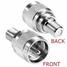 UHF PL-259 Male Plug to F Type Female RF Radio Coax Adapter Converter Connector